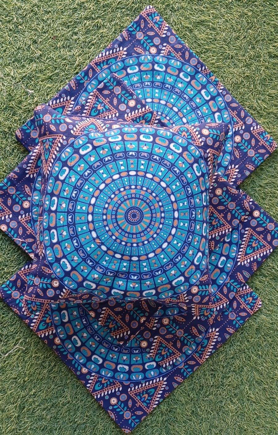 Jaipur Ocean Mandala Cushion Cover Set of 5