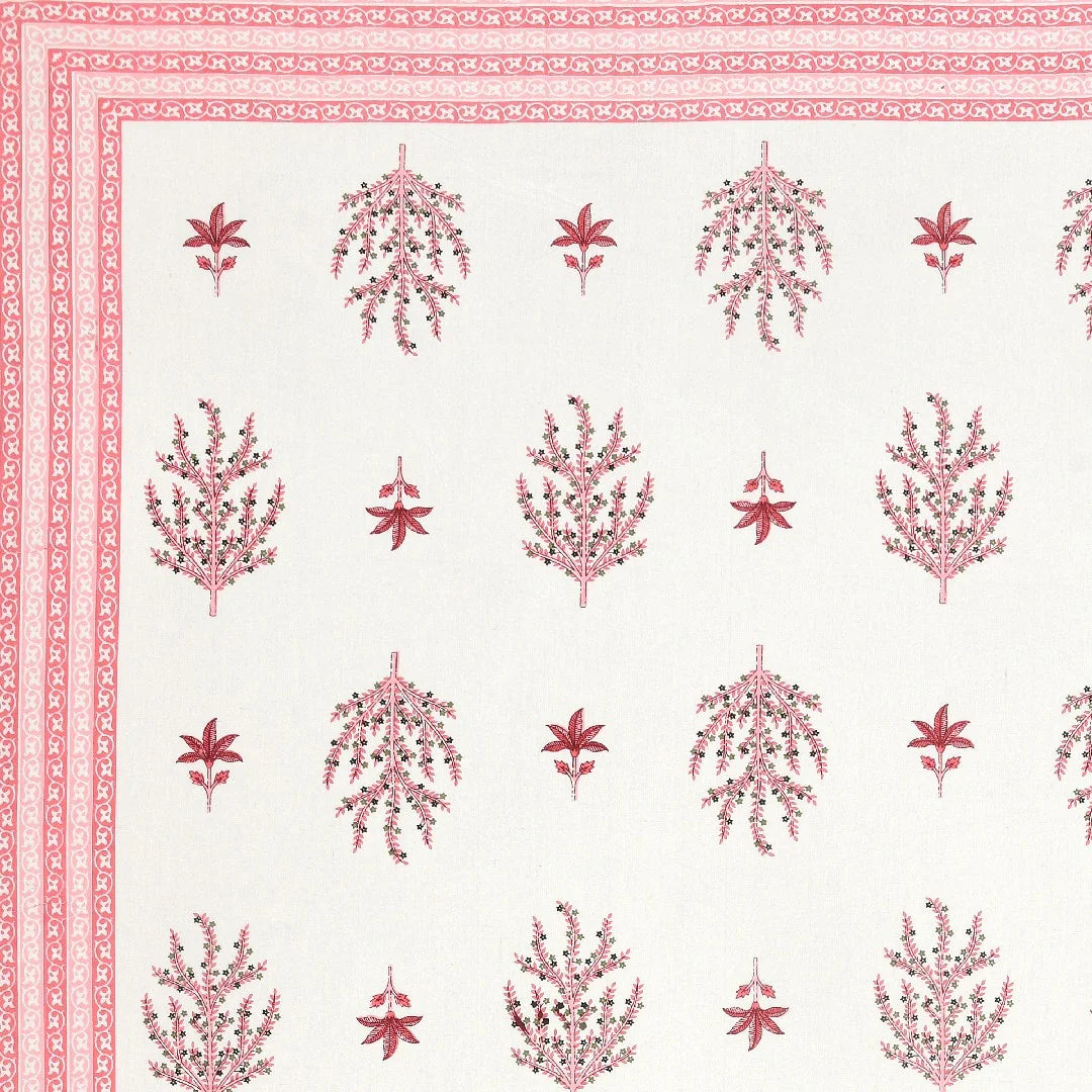 Blush Bloom 100% Cotton Bedsheet with Pillow Covers