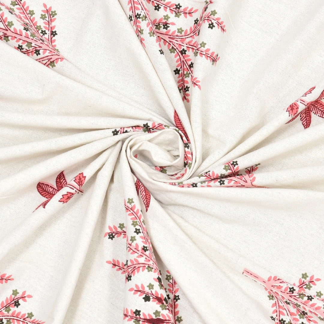 Blush Bloom 100% Cotton Bedsheet with Pillow Covers