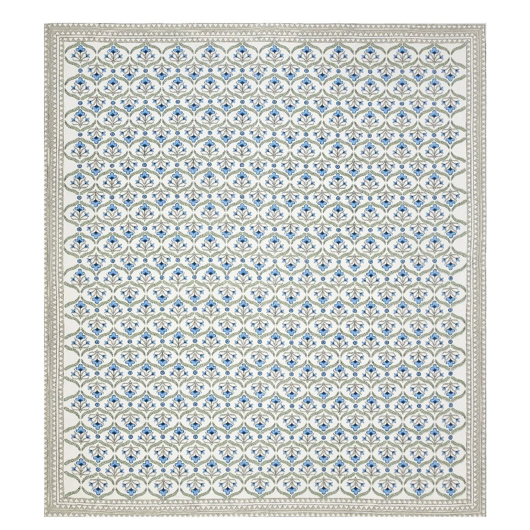 Blue Meadow 100% Cotton Bedsheet with Pillow Covers