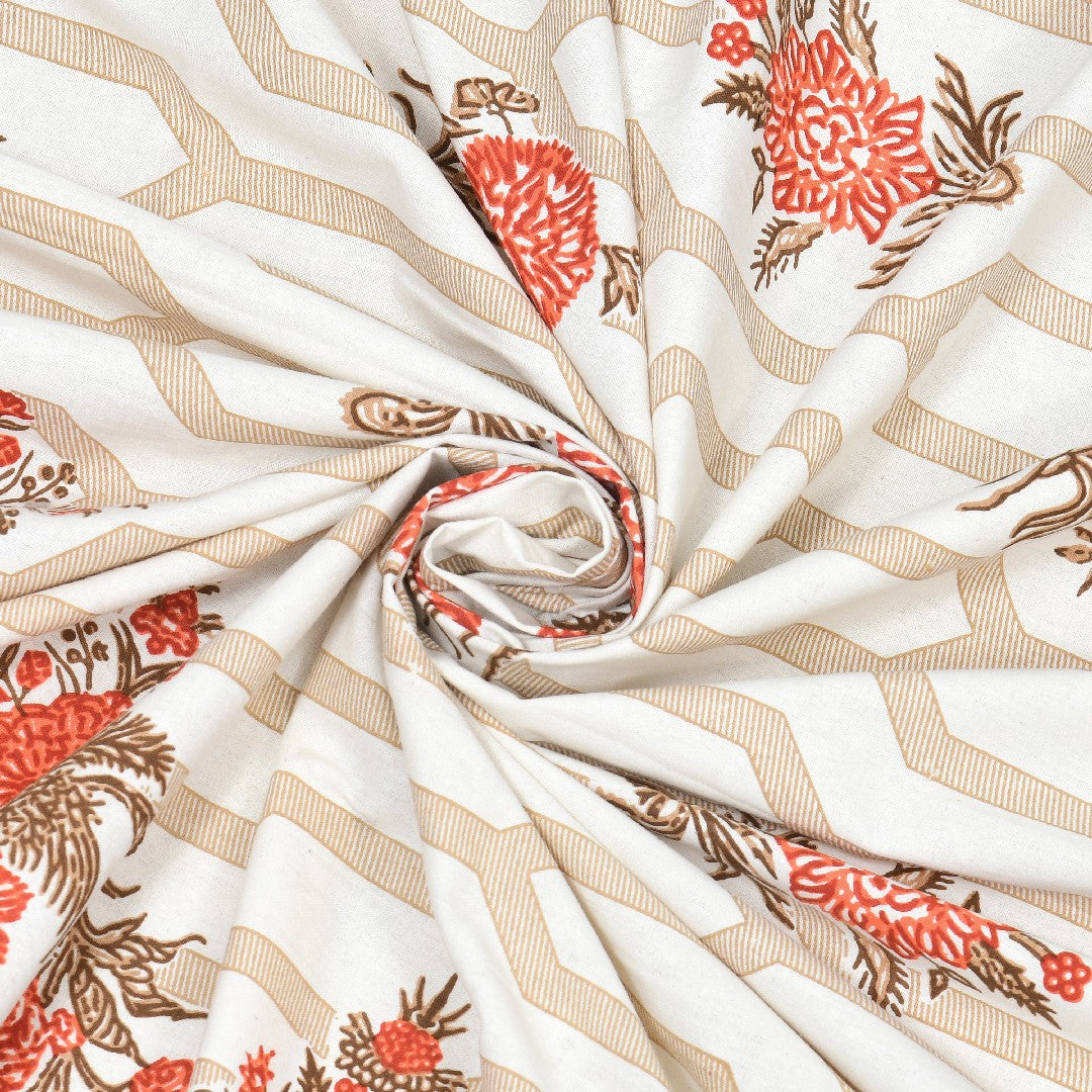 Magnet Royal Marigold Bloom Cotton Bedsheet