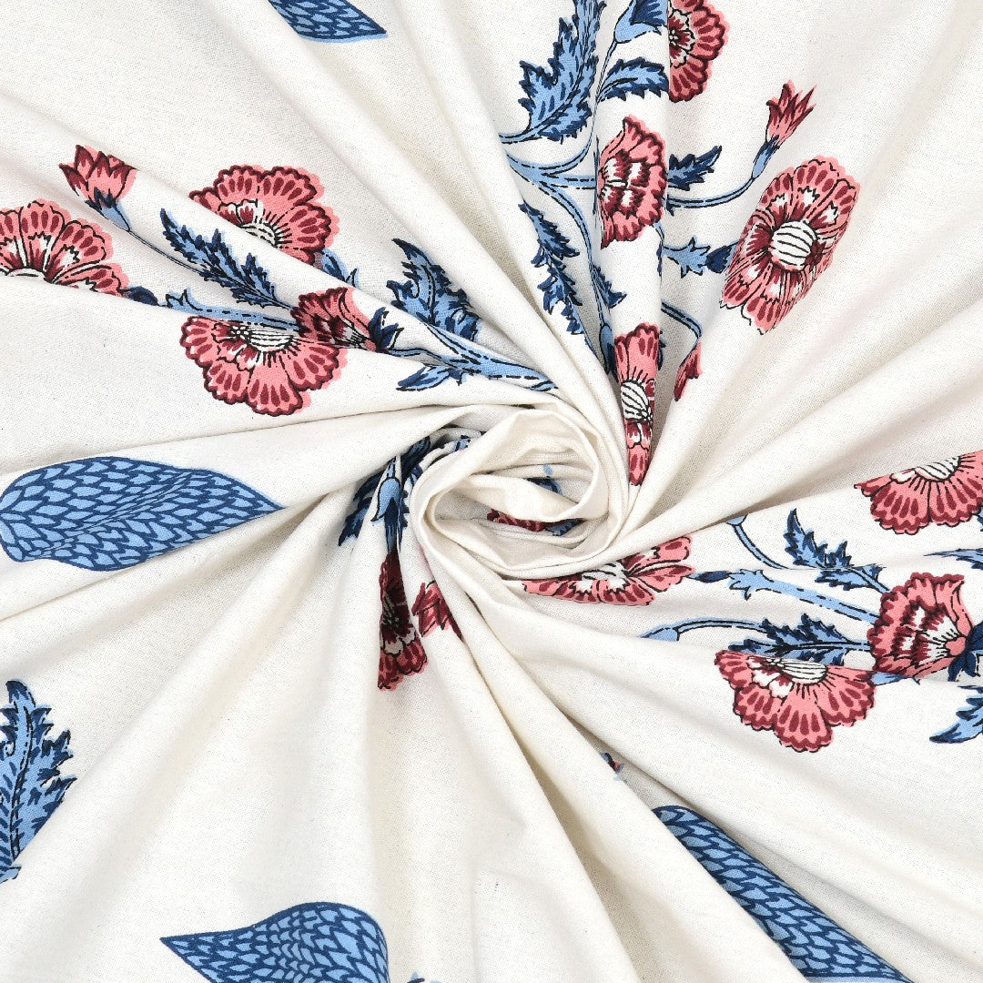 Blossom Breeze 100% Cotton Bedsheet with Pillow Covers