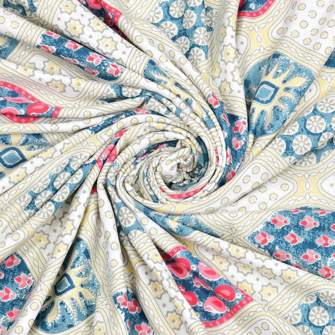 The Paisley Diamond Dohar - 100% Cotton Dohar, Summer Blanket/Quilt for AC Rooms
