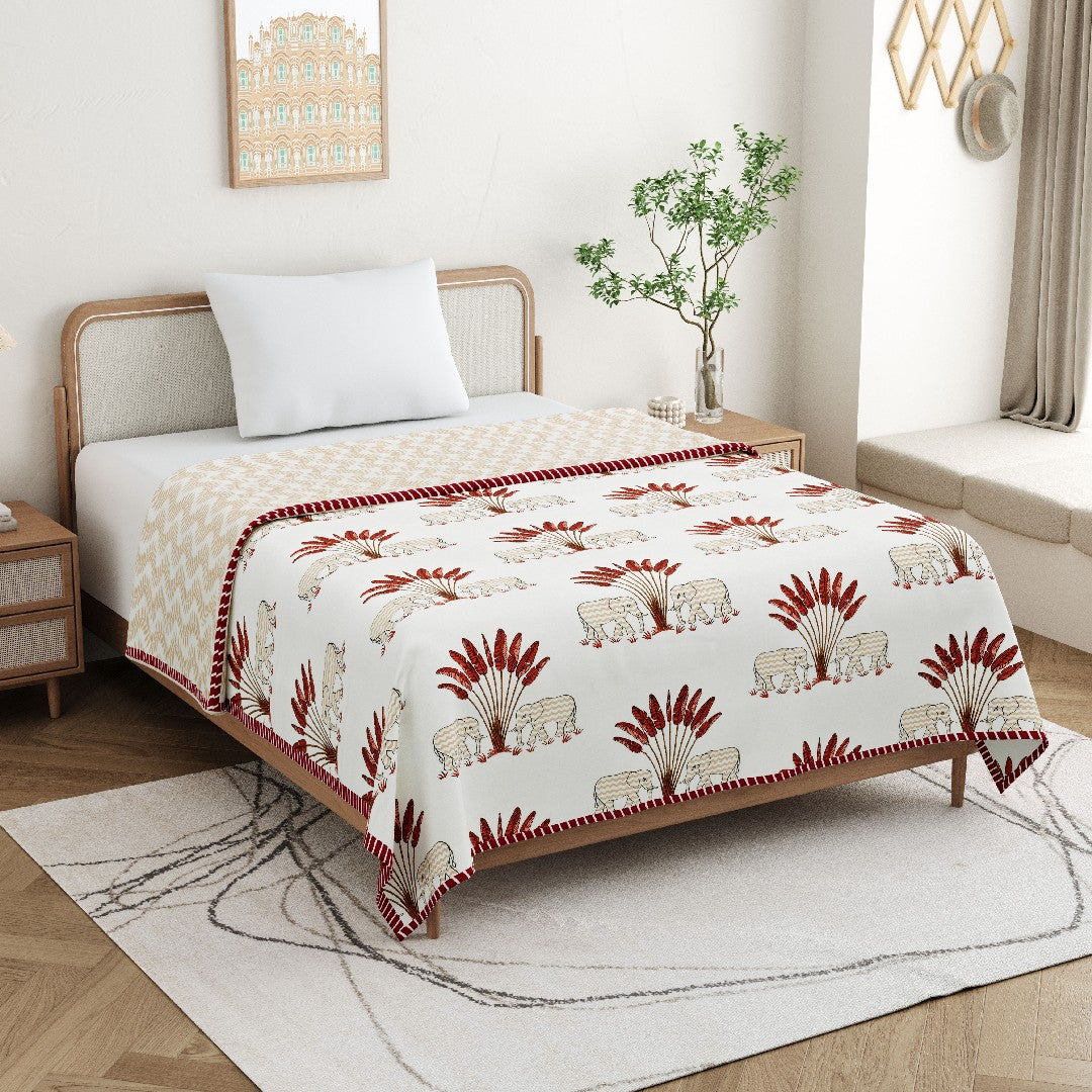 The Forest Tale Dohar - 100% Cotton Dohar, Summer Blanket/Quilt for AC Rooms