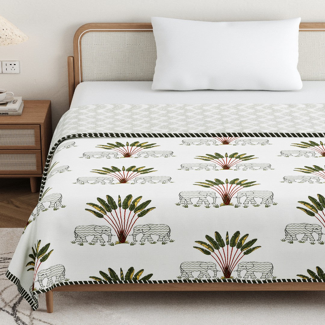 The Maharaja Dohar - 100% Cotton Dohar, Summer Blanket/Quilt for AC Rooms
