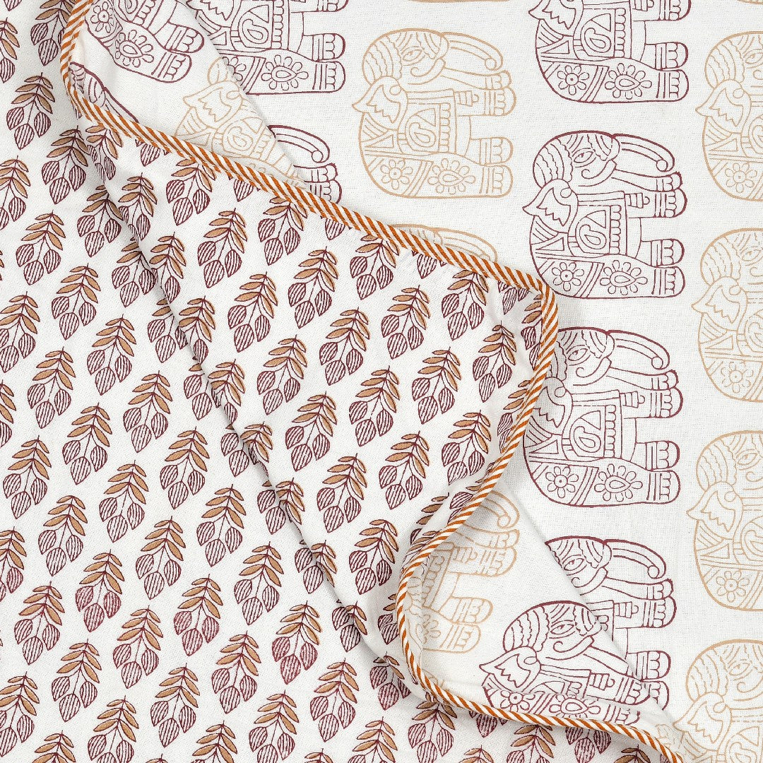 The Majestic Dohar - 100% Cotton Dohar, Summer Blanket/Quilt for AC Rooms