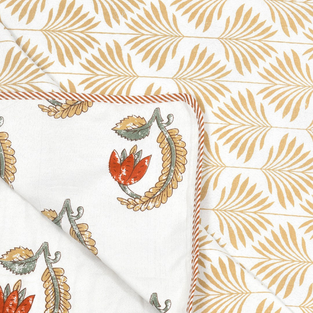 Royal Lotus Dohar - 100% Cotton Dohar, Summer Blanket / Quilt for AC Rooms
