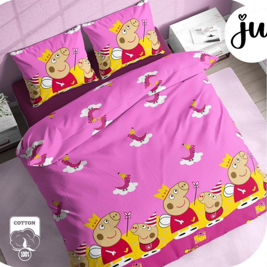 Pink Peppa Pig Pure Cotton Bedsheet