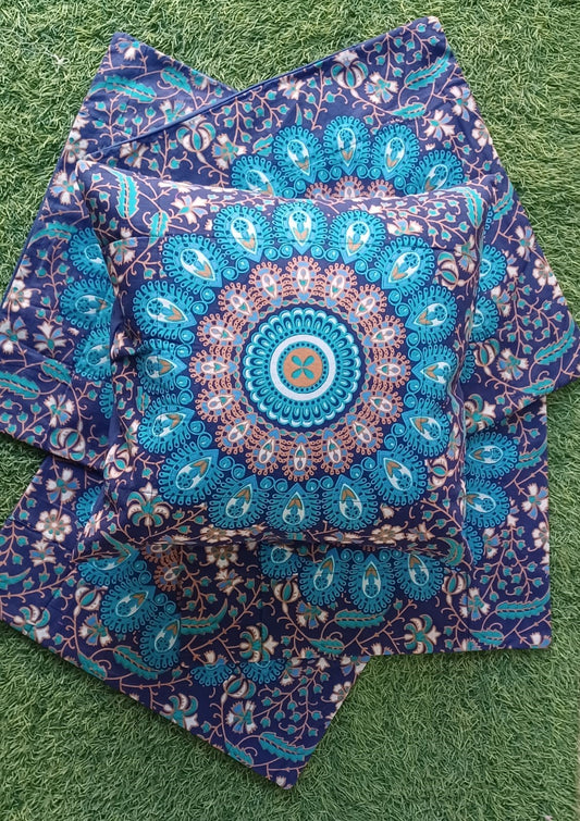 Royal Mandala Bloom Cushion Cover Set of 5