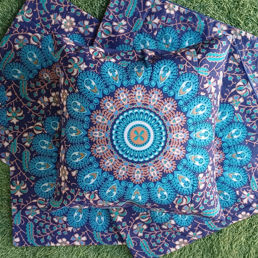 Royal Mandala Bloom Cushion Cover Set of 5