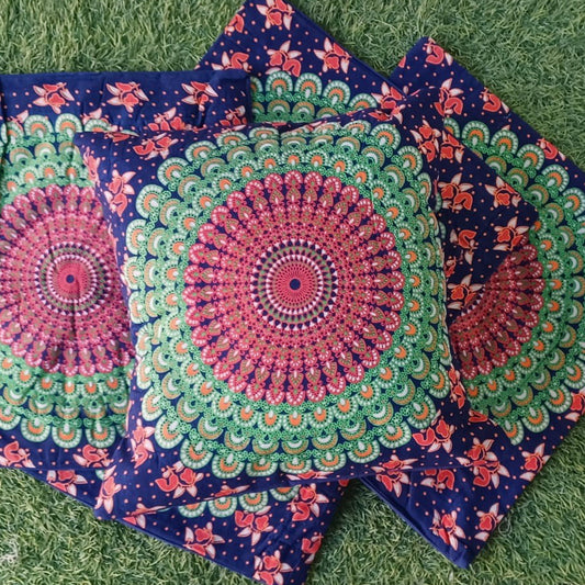Aqua Dream Mandala Cushion Cover Set of 5
