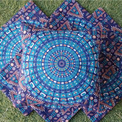 Jaipur Ocean Mandala Cushion Cover Set of 5