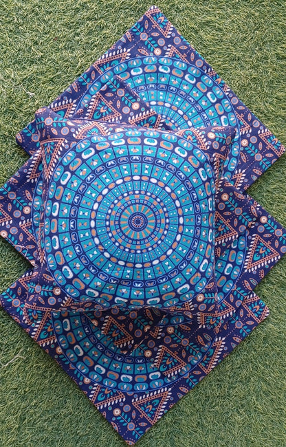 Jaipur Ocean Mandala Cushion Cover Set of 5