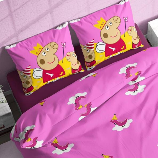 Pink Peppa Pig Pure Cotton Bedsheet