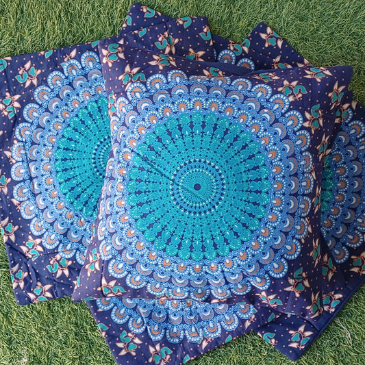 Cosmic Indigo Mandala Cushion Cover Set of 5