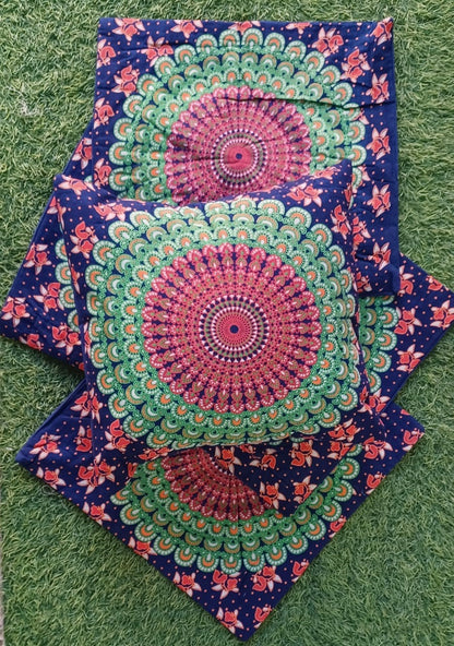 Aqua Dream Mandala Cushion Cover Set of 5