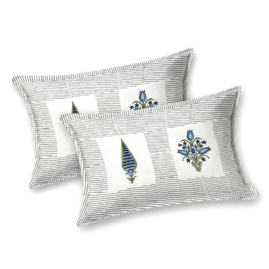 Indigo Grove 100% Cotton Bedsheet with Pillow Covers