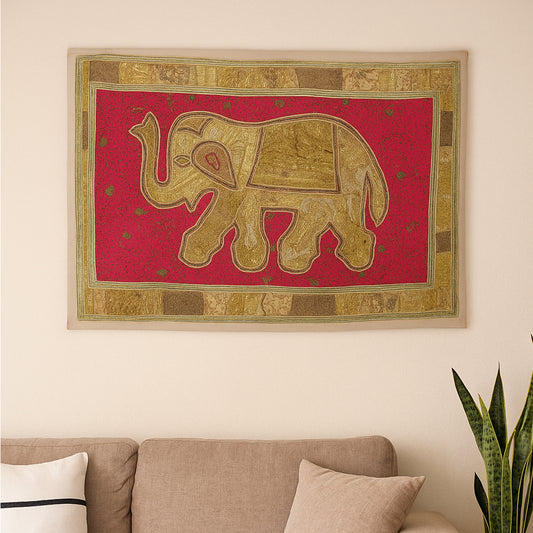 Royal Mosaic Elephant Banjara Wall Hanging