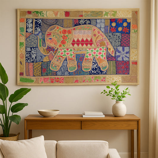 Regal Elephant Banjara Wall Hanging