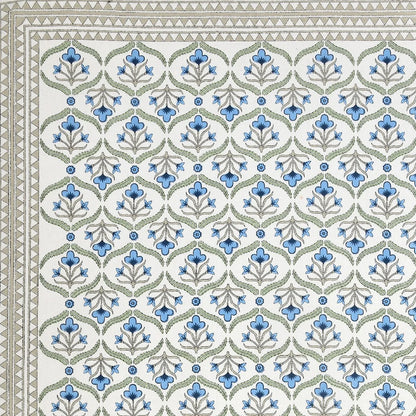Blue Meadow 100% Cotton Bedsheet with Pillow Covers