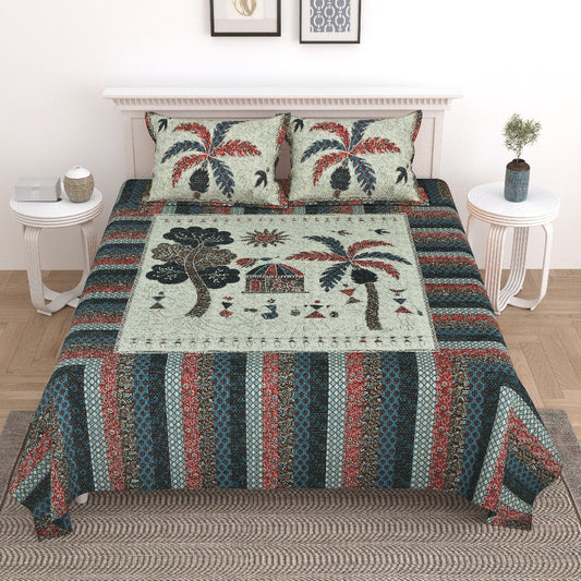 Village Vibes Cotton Bedsheet