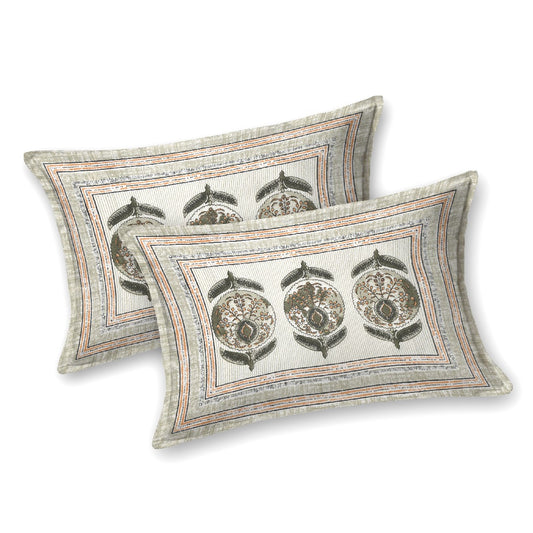 Magnet Olive Heritage Medallion Cotton Bedsheet