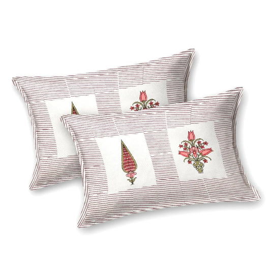 Rustic Bloom 100% Cotton Bedsheet with Pillow Covers