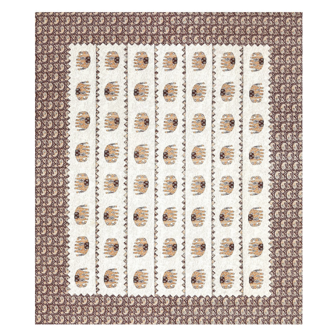 Magnet Earthen Elephant Dream Cotton Bedsheet