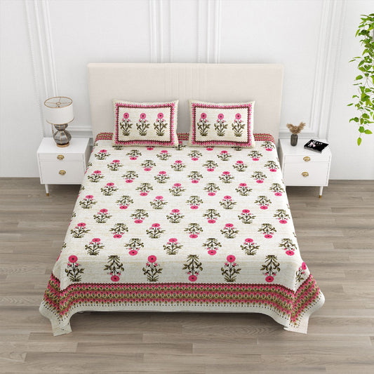 Magnet Aangan Flora Cotton BedSheet