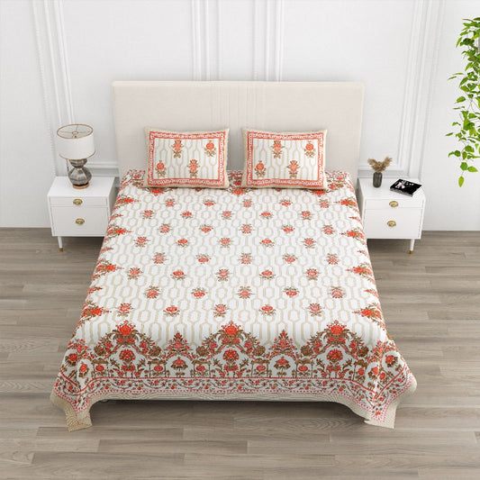 Magnet Royal Marigold Bloom Cotton Bedsheet