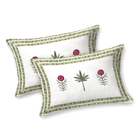 Tropical Blossom 100% Cotton Bedsheet with Pillow Covers