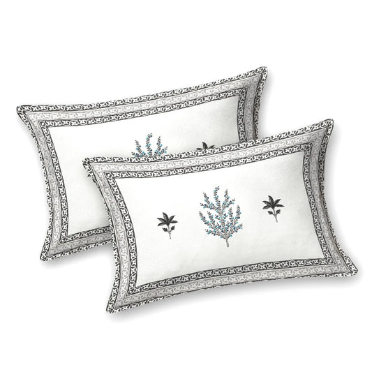 Serene Botanical 100% Cotton Bedsheet with Pillow Covers