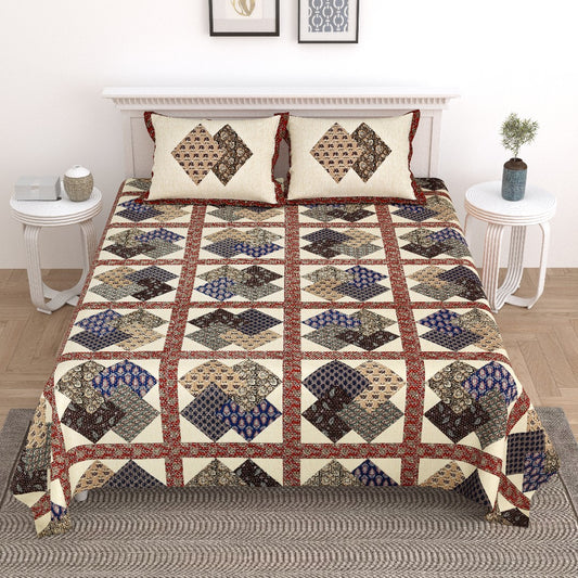 Royal Motif Mosaic Cotton Bedsheet