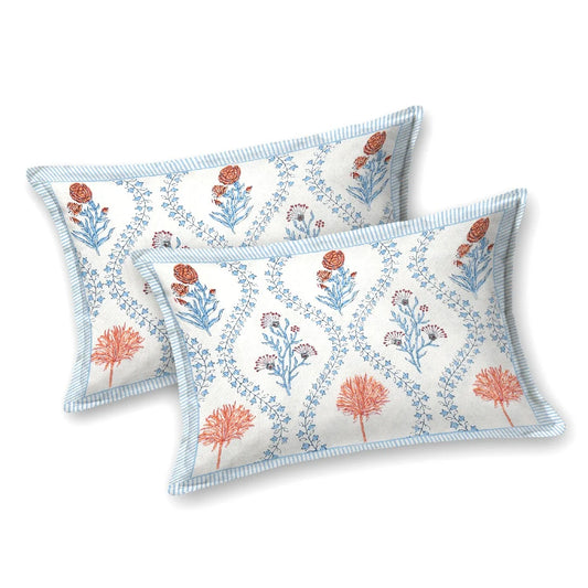 Marigold Charm 100% Cotton Bedsheet with Pillow Covers