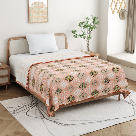 Saanjh Phool Dohar - 100% Cotton Dohar, Summer Blanket / Quilt for AC Rooms