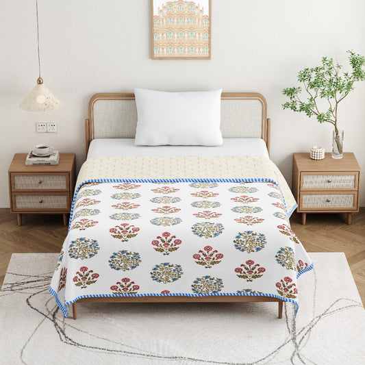 Gulbahar Dohar - 100% Cotton Dohar, Summer Blanket/Quilt for AC Rooms