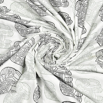 The Elephant Parade Dohar - 100% Cotton Dohar, Summer Blanket/Quilt for AC Rooms