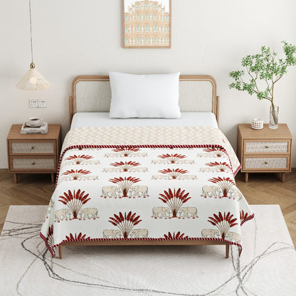 The Forest Tale Dohar - 100% Cotton Dohar, Summer Blanket/Quilt for AC Rooms