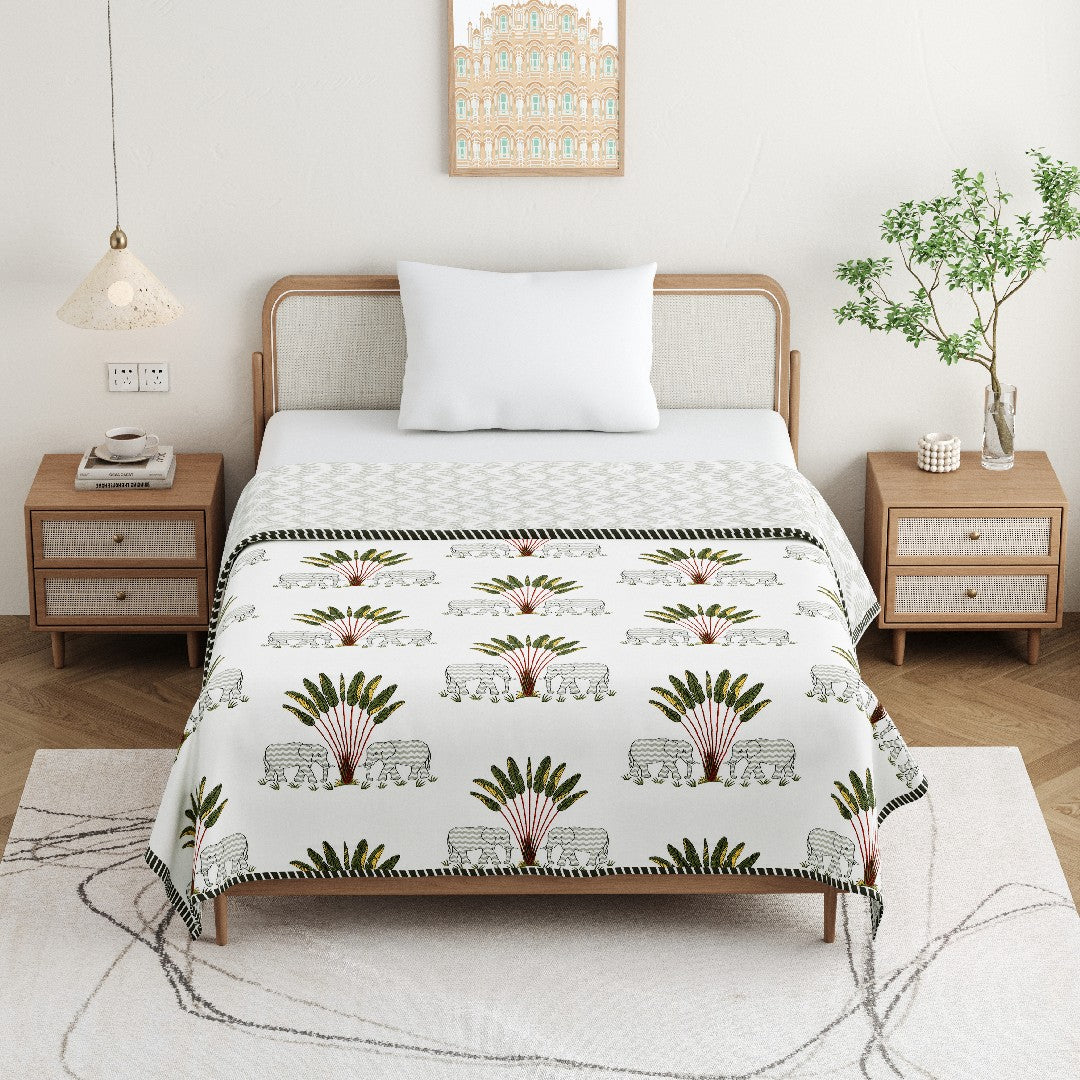 The Maharaja Dohar - 100% Cotton Dohar, Summer Blanket/Quilt for AC Rooms