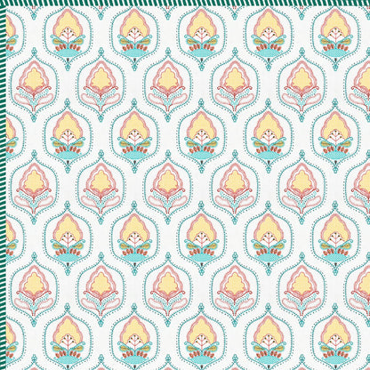 The Serene Bloom Dohar - 100% Cotton Dohar, Summer Blanket/Quilt for AC Rooms