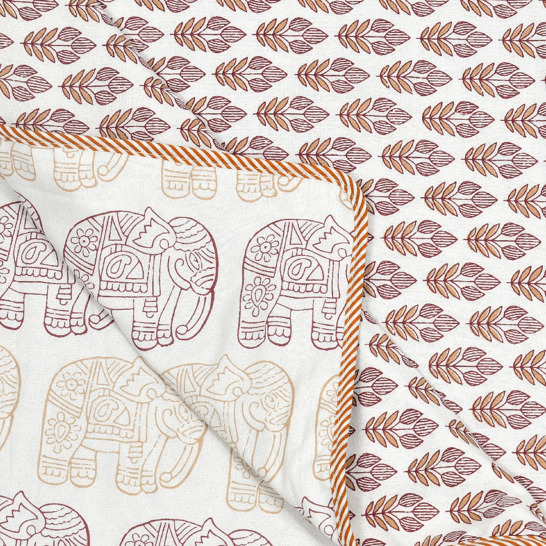 The Majestic Dohar - 100% Cotton Dohar, Summer Blanket/Quilt for AC Rooms