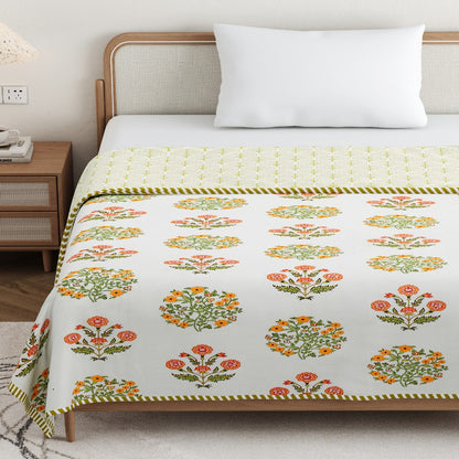The Phool Dohar - 100% Cotton Dohar, Summer Blanket/Quilt for AC Rooms