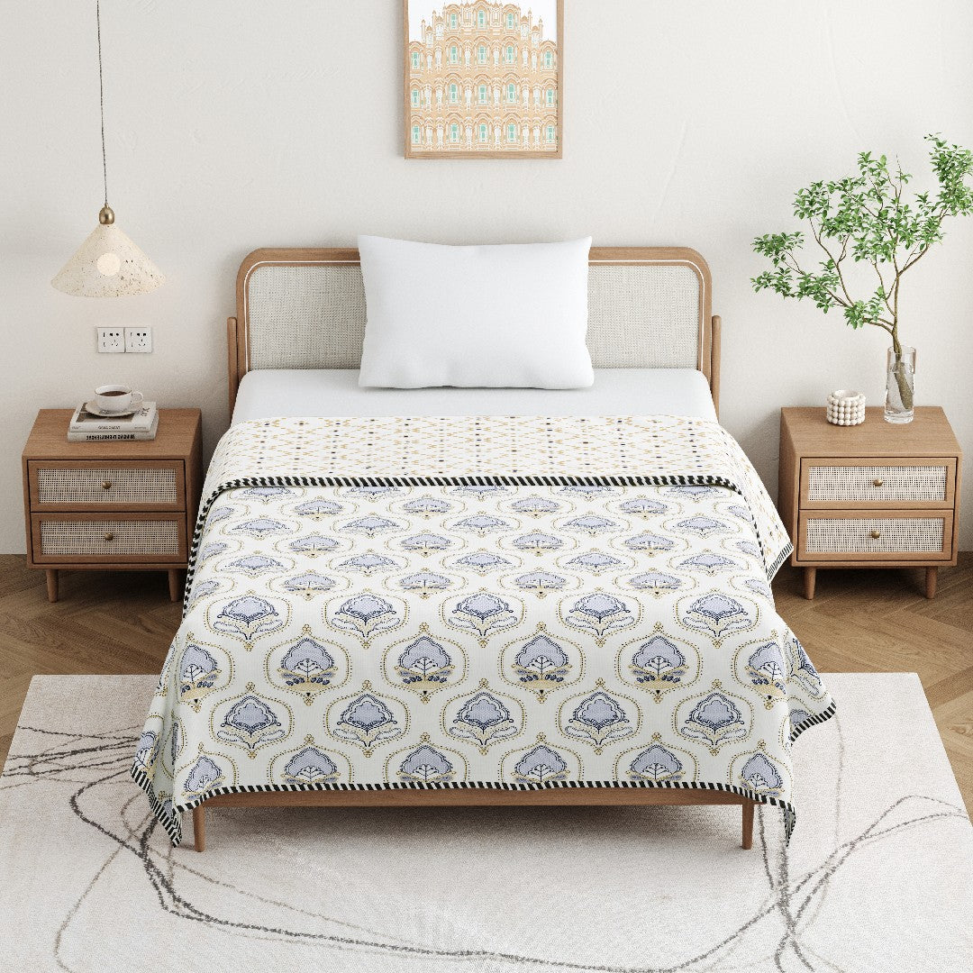 The Lavender Dohar- 100% Cotton Dohar, Summer Blanket/Quilt for AC Rooms