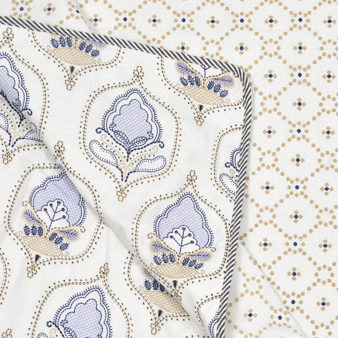 The Lavender Dohar- 100% Cotton Dohar, Summer Blanket/Quilt for AC Rooms